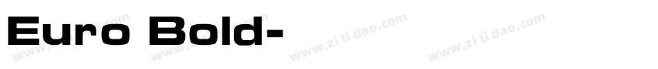 Euro Bold字体转换